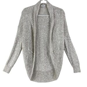 ARITZIA Babaton Linen Blend Cream Color Cocoon Open Front Sweater Size Xsmall